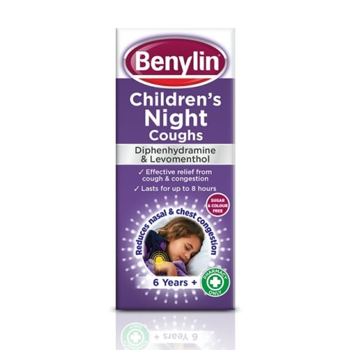 BENYLIN CHILDREN NIGHT COUGH 6+ 125ML - Jumarald Pharmacy & Wellness BENYLIN CHILDREN NIGHT COUGH 6+ 125ML