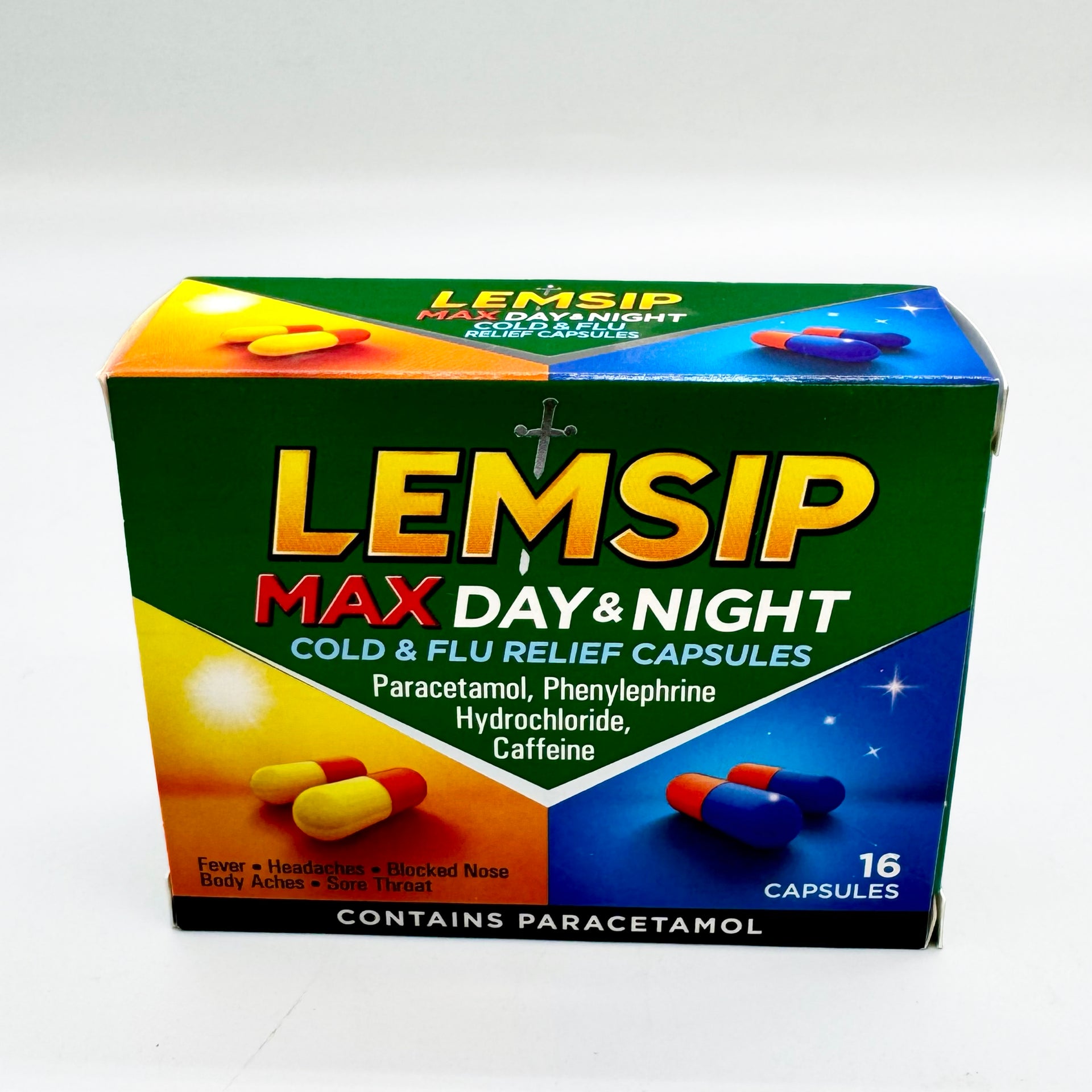 LEMSIP MAX DAY & NIGHT CAP 16'S - Jumarald Pharmacy & Wellness LEMSIP MAX DAY & NIGHT CAP 16'S