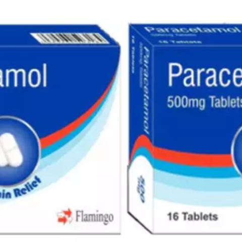 2 x Flamingo Paracetaml 500mg Headache Back Pain Relief 16 Caplets/ Tablets