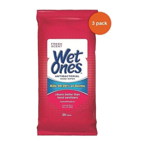 20CT Wet Ones Wipes - Pack of 3