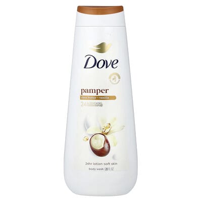Dove, Pamper Body Wash, Shea Butter + Vanilla, 20 fl oz
