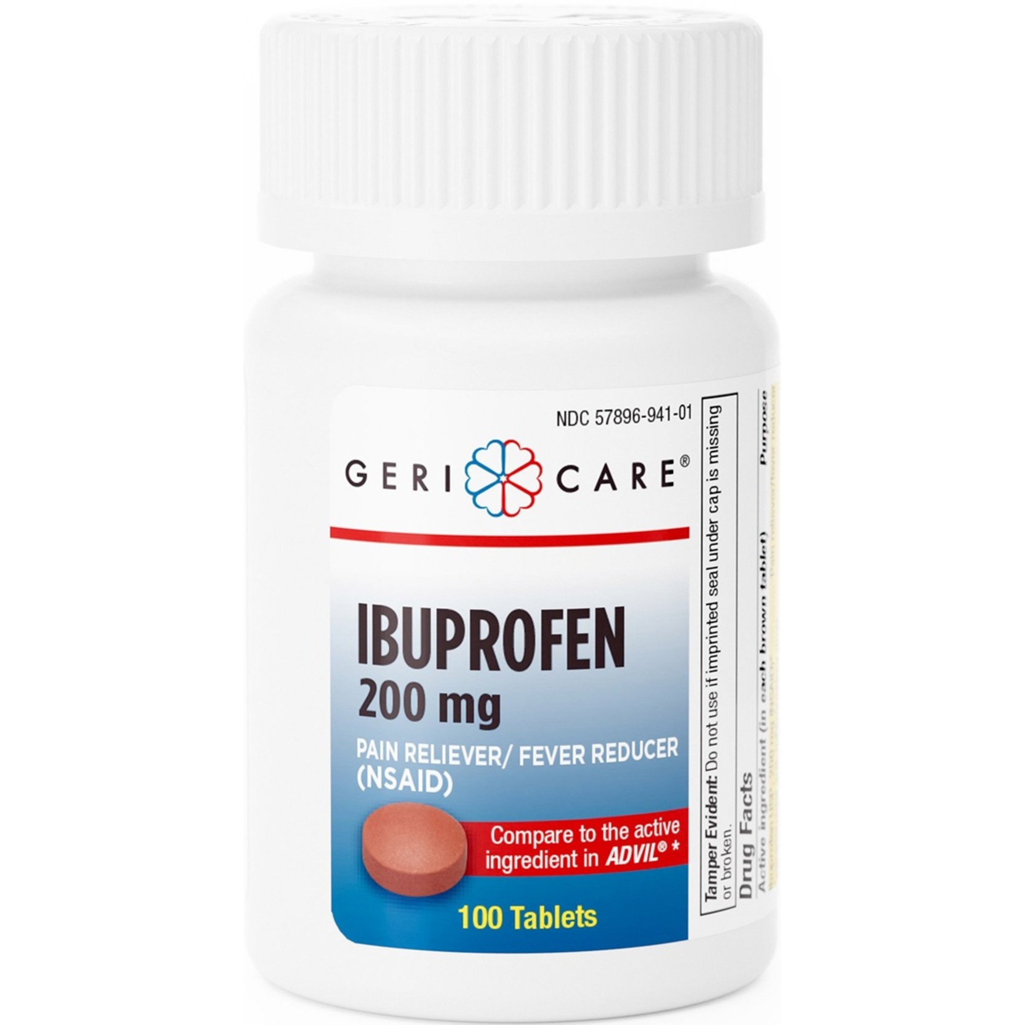 Geri-Care Ibuprofen Pain RelieverFever Reducer 200 mg 100 Tablets - Jumarald Pharmacy & Wellness Geri-Care Ibuprofen Pain Reliever/Fever Reducer, 200 mg, 100 Tablets