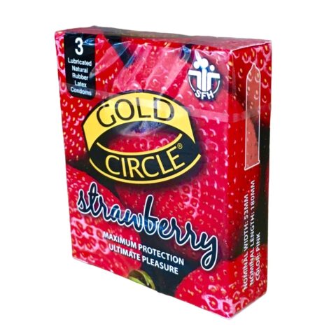 GOLD CIRCLE CONDOM 3's(Strawberry)