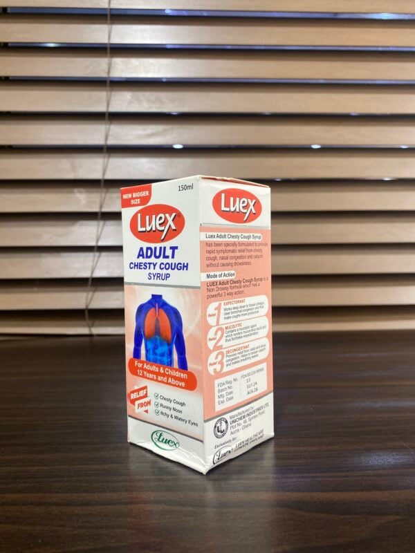 Luex Adult Chesty Syrup - Scab Pharmacy Limited - Jumarald Pharmacy & Wellness Luex Adult Chesty Syrup - Scab Pharmacy Limited