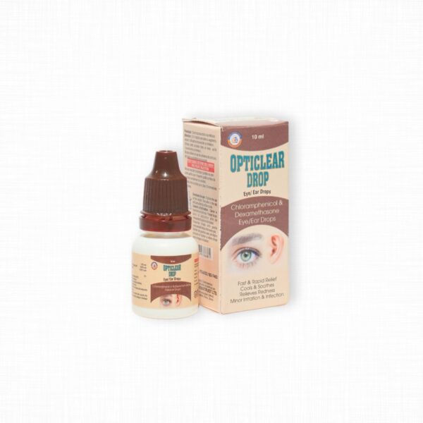 Opticlear Chloramphenicol + Dexa Eye ear Drop - - Jumarald Pharmacy & Wellness Opticlear (Chloramphenicol + Dexa) Eye /ear Drop -