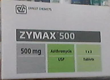 ZYMAX(AZITHROMYCIN) CAPS 500MG 3'